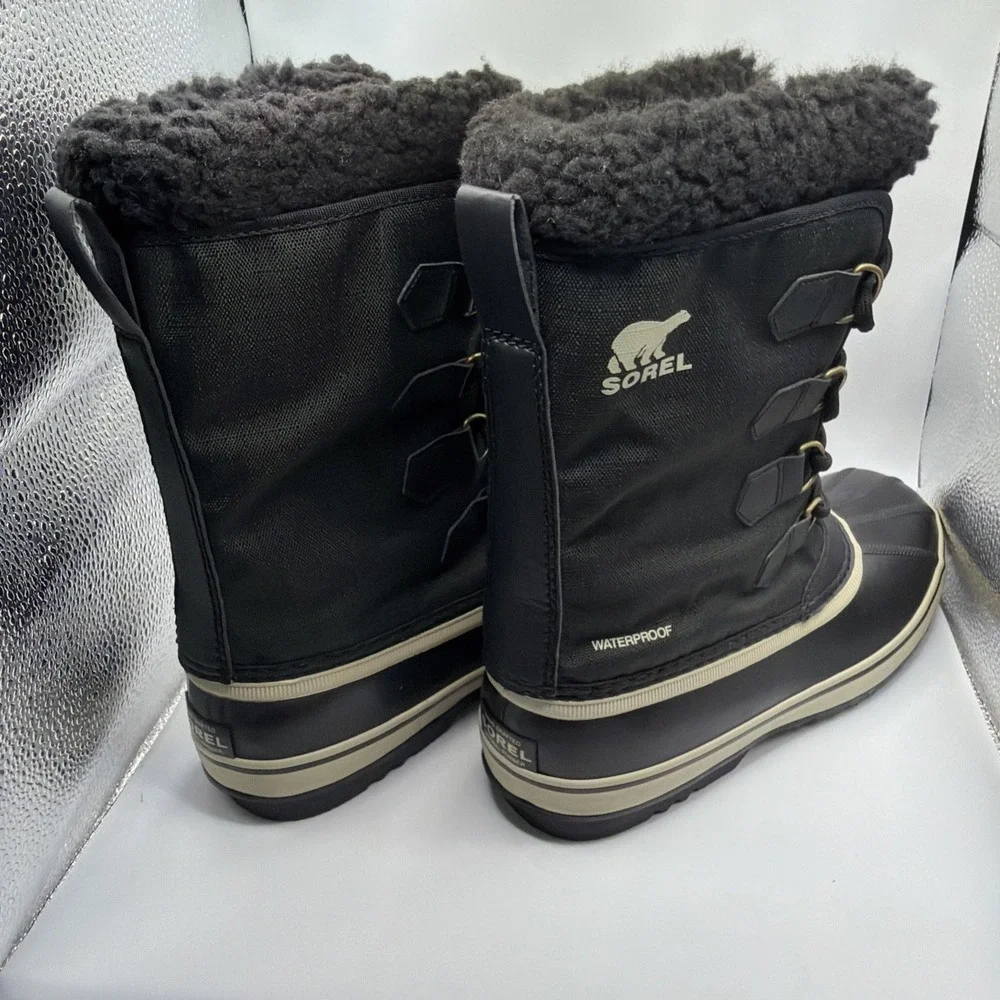 Sorel‎ 1964 Pac Nylon Waterproof Lace-Up Snow Boots Black Men's Size 10